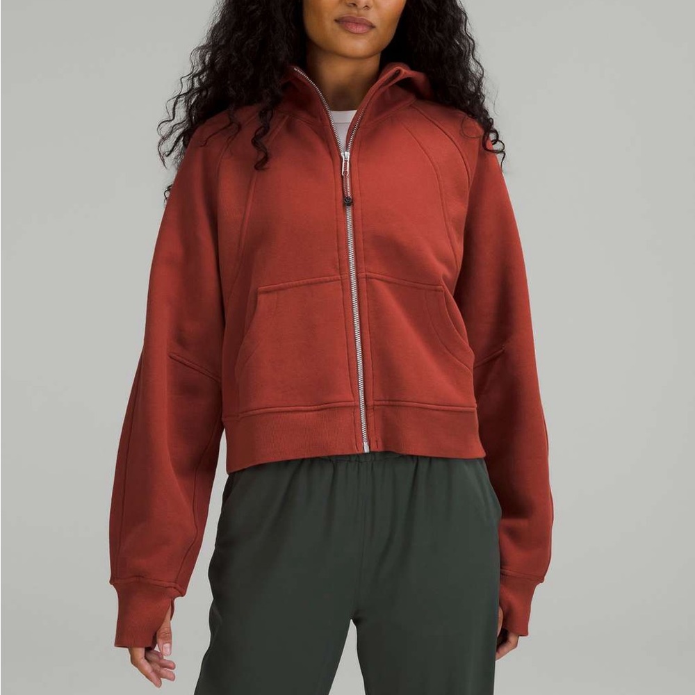 LULULEMON FULL ZIP OVERSIZED SCUBA - CAYENNE - XL/XXL